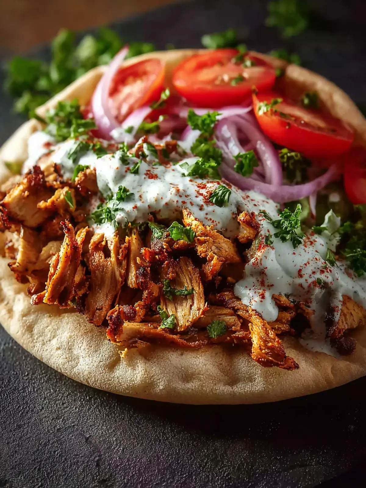 Slow Cooker Chicken Shawarma First Image
