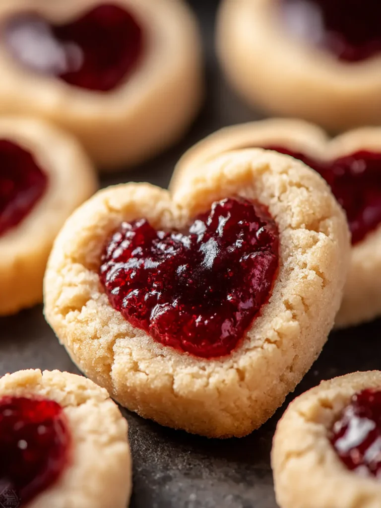Irresistible Heart Jam Thumbprint Cookies Recipe First Image