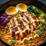Fiery Chicken Ramen with Creamy Garlic Sauce Recipe to Savor First Image