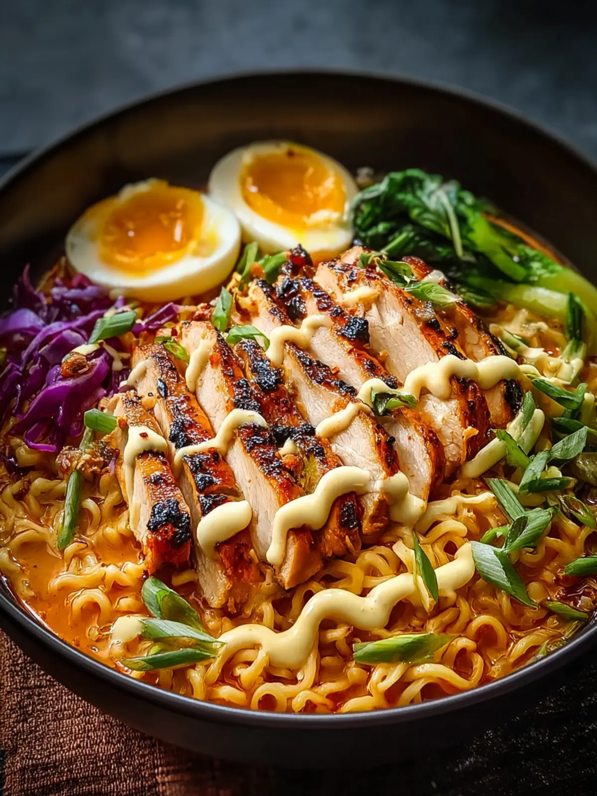 Fiery Chicken Ramen with Creamy Garlic Sauce Recipe to Savor First Image