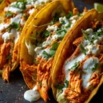 Crockpot Crispy Buffalo Chicken Tacos with Jalapeño Ranch First Image