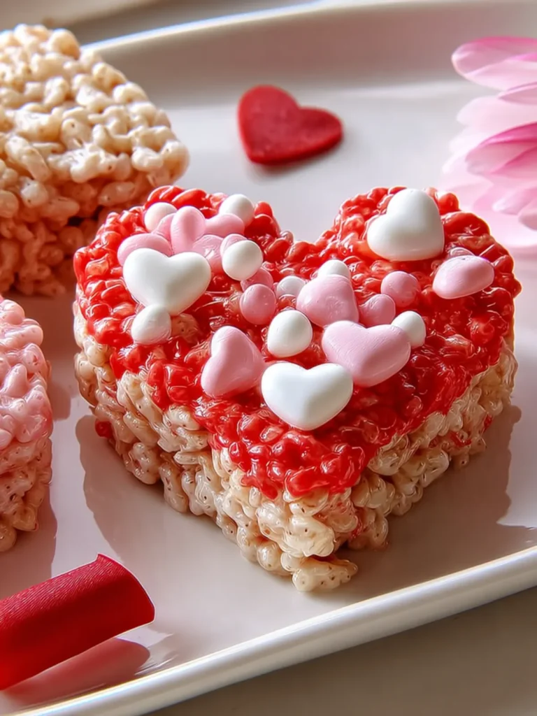 Sweet Heart Shaped Valentine’s Rice Krispies Recipe First Image