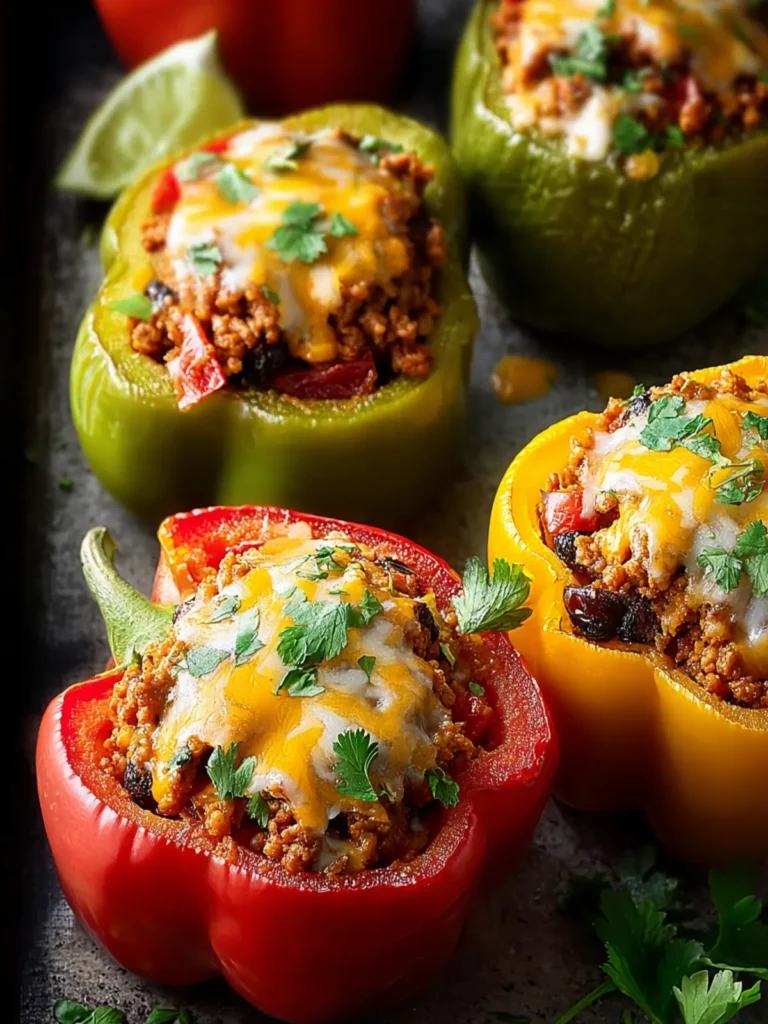 Delicious Healthy Turkey Stuffed Peppers Recipe to Try First Image