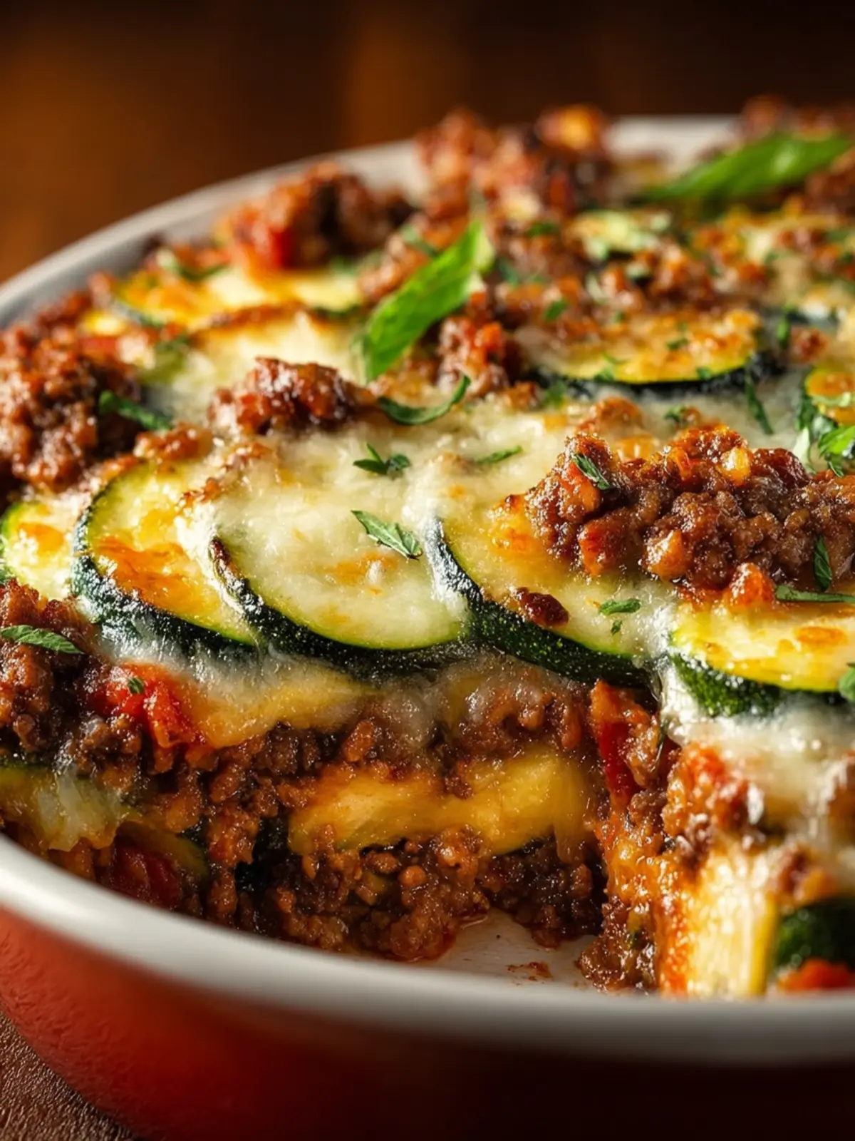 Low-Carb Ground Beef Zucchini Bake First Image