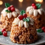 No-Bake Rice Krispie Christmas Puddings First Image