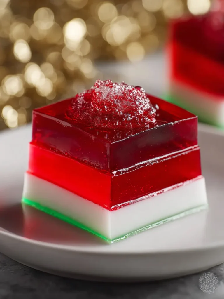 Easy Layered Christmas Jello First Image