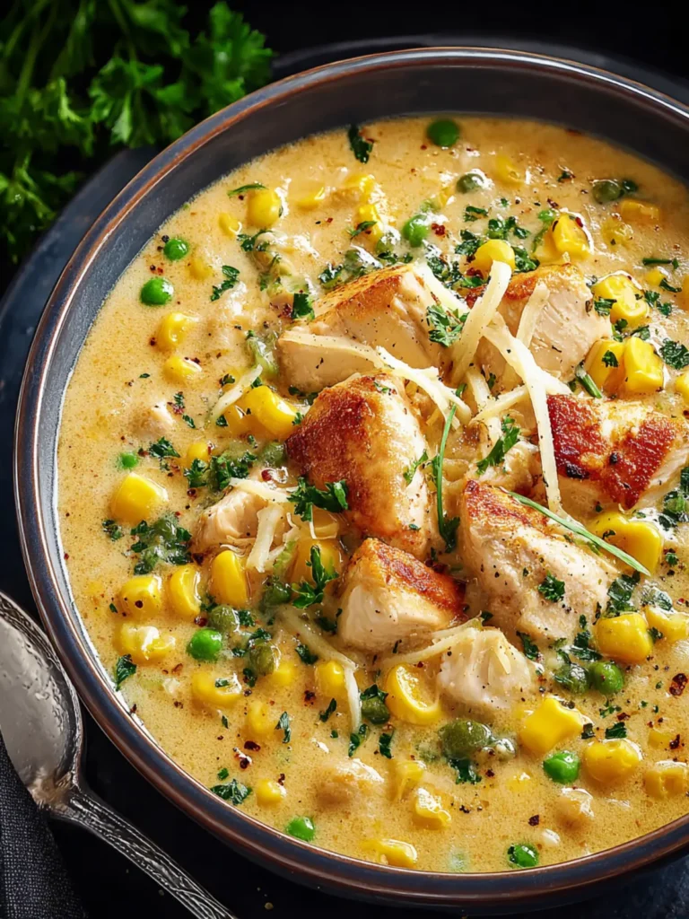 Creamy Chicken and Corn Chowder – Cozy Comfort Food Recipe First Image