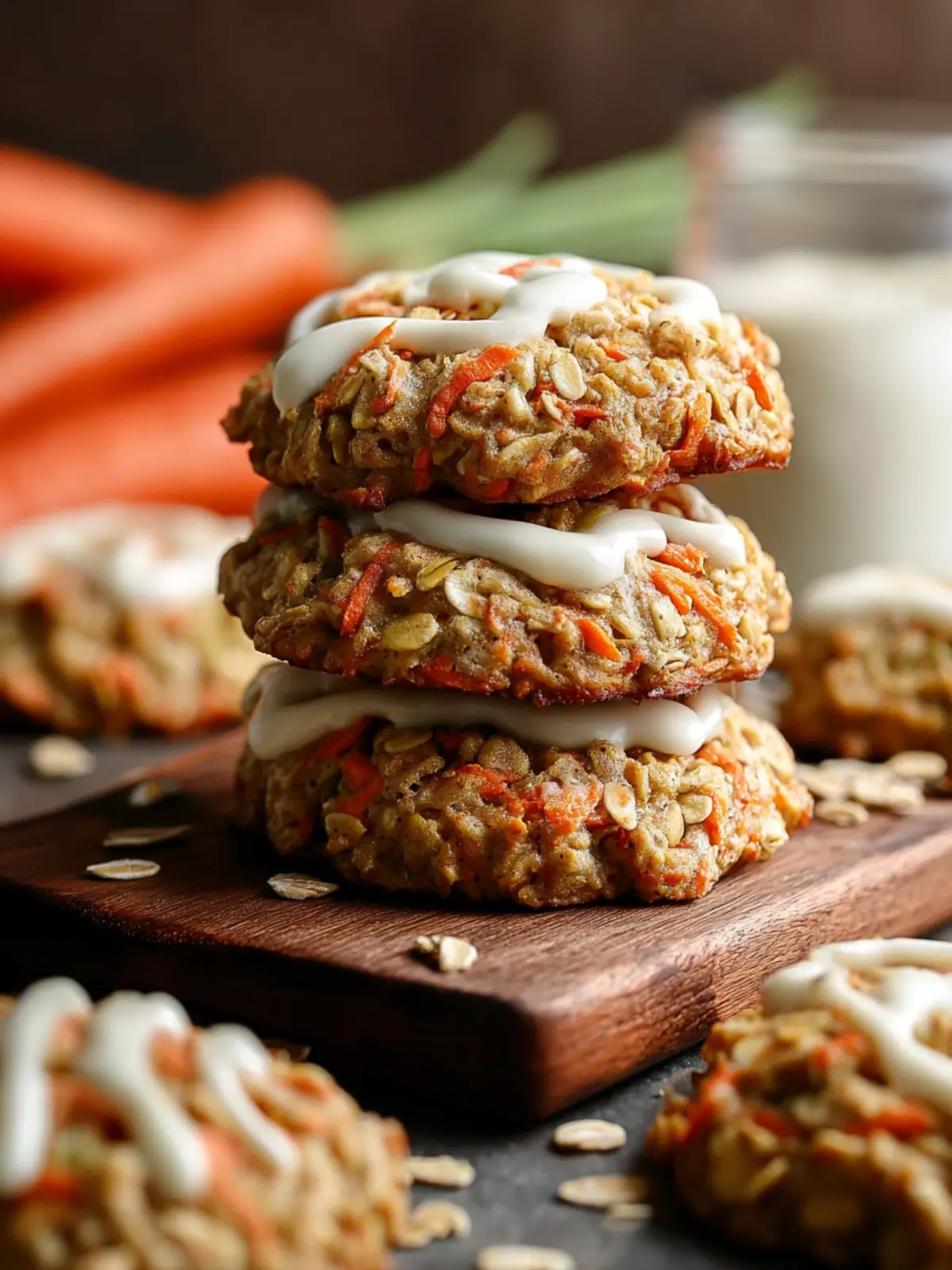 Easy Carrot Cake Oatmeal Cookies First Image