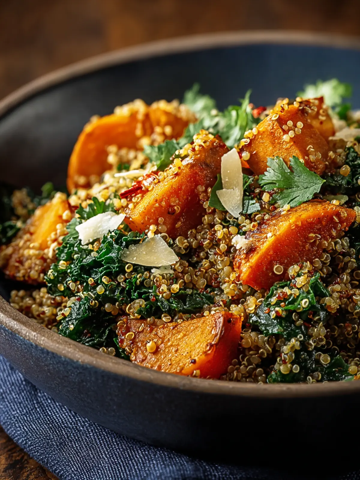 Cozy Winter Spirulina Roasted Pumpkin Quinoa Recipe First Image