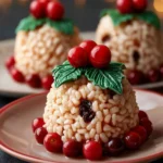 No-Bake Rice Krispie Christmas Puddings First Image