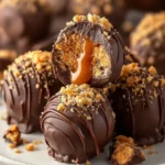 No Bake Caramel Crunch Butterfinger Truffles First Image
