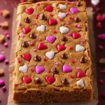 Valentine Peanut Butter Cookie Bars First Image