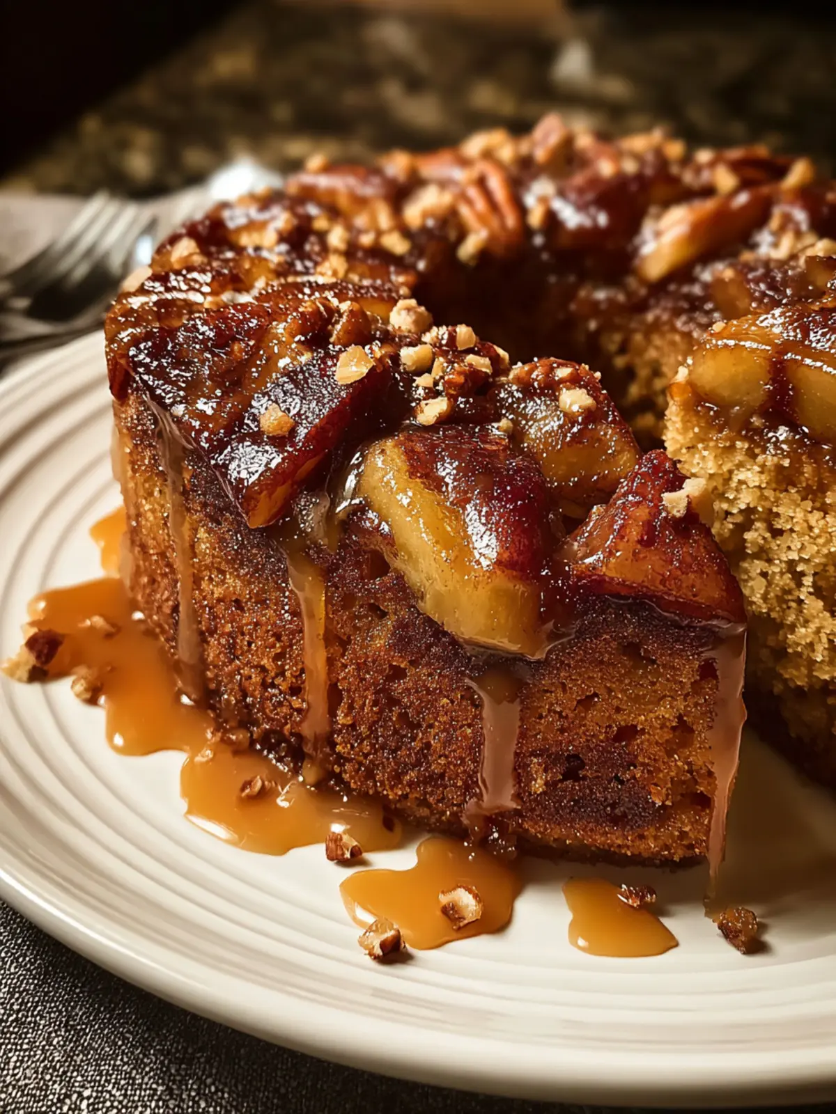 Soft Apple Date Rustic Cake: Irresistibly Gooey Toffee Bliss
