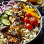 Delicious Greek Chicken Souvlaki Bowls Recipe First Image