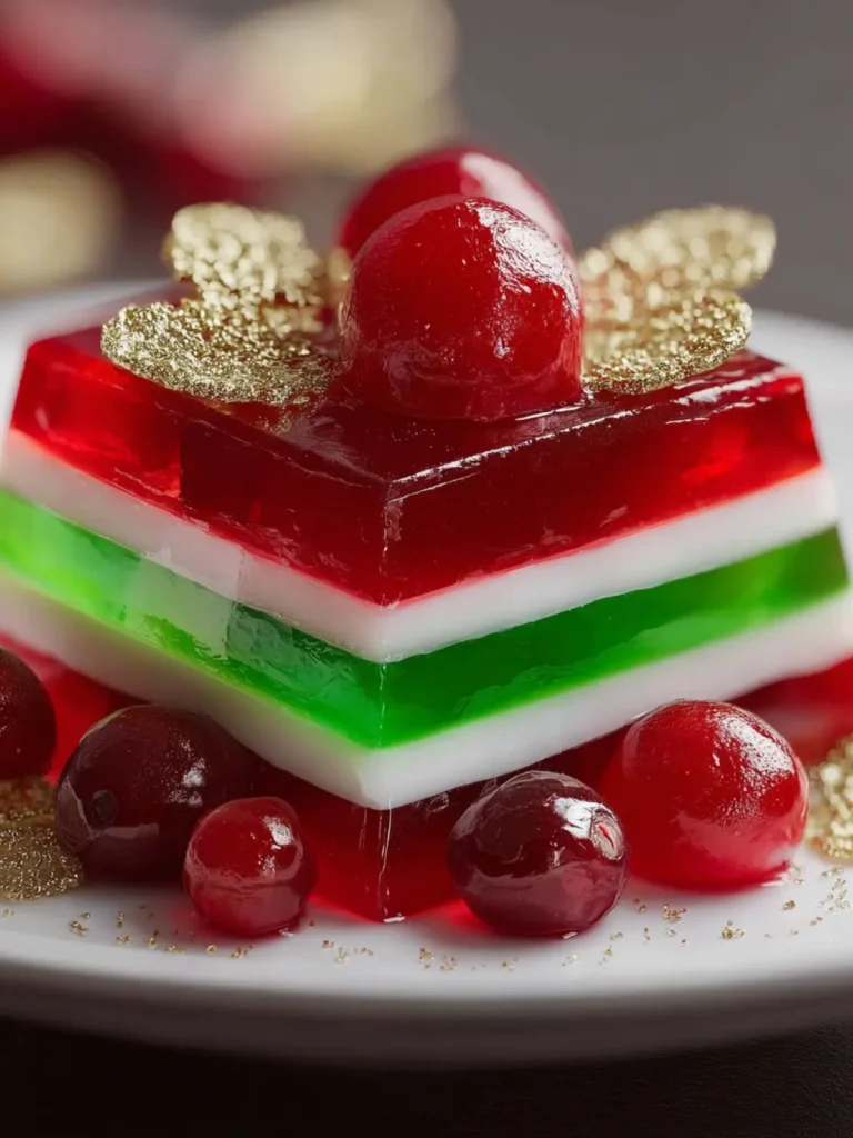 Easy Layered Christmas Jello First Image