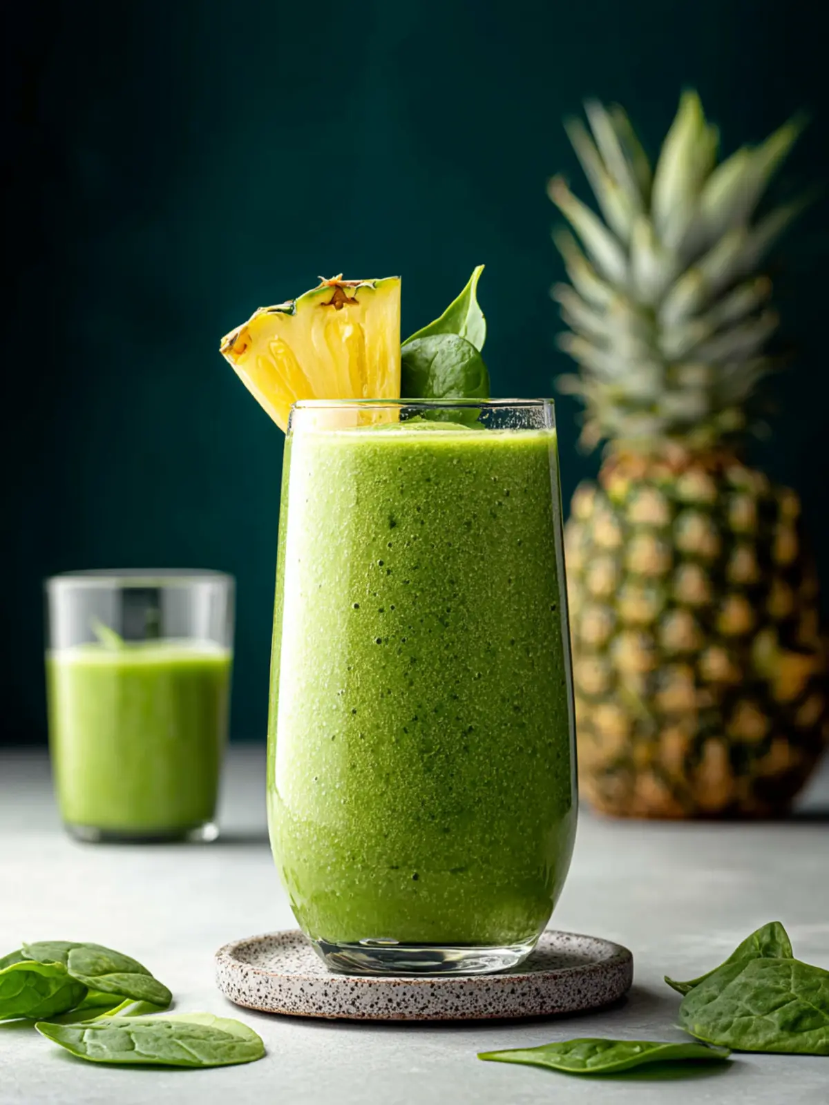 Refreshing Pineapple Spinach Smoothie Recipe for Energy First Image