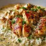 Creamy Garlic Parmesan Chicken & Rice Skillet Delight First Image