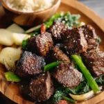 Irresistible Steak Bites with Miso Ginger Dressing Recipe First Image