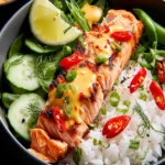 Spicy Salmon Bowls with Coconut Rice: A Flavor Explosion First Image