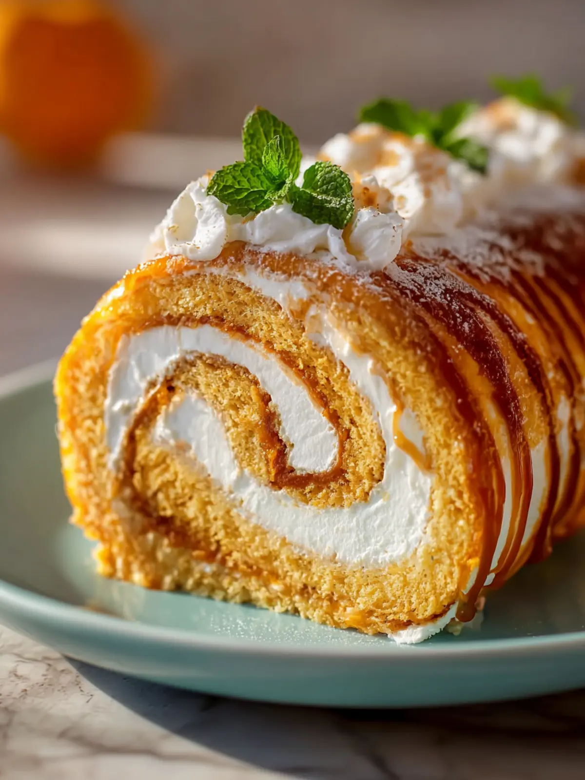 Delicious Pumpkin Swirl Cheesecake Roll Recipe to Try Today! First Image
