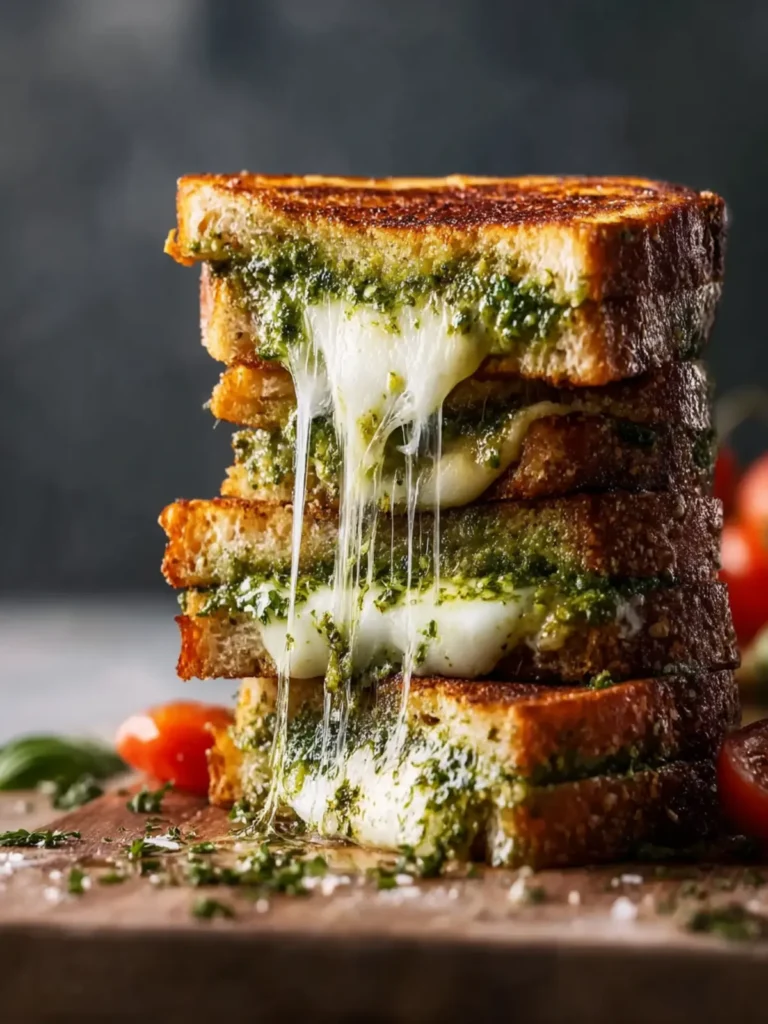 Sourdough Pesto Grilled Cheese First Image