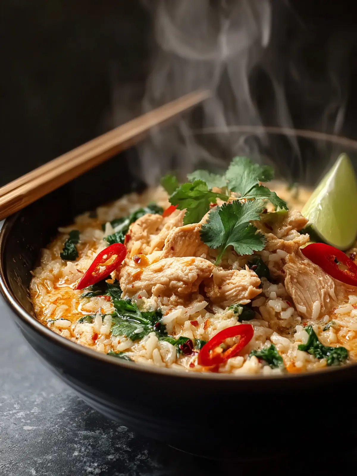 Savory Coconut Chicken: Comforting Brothy Rice for Cozy Nights