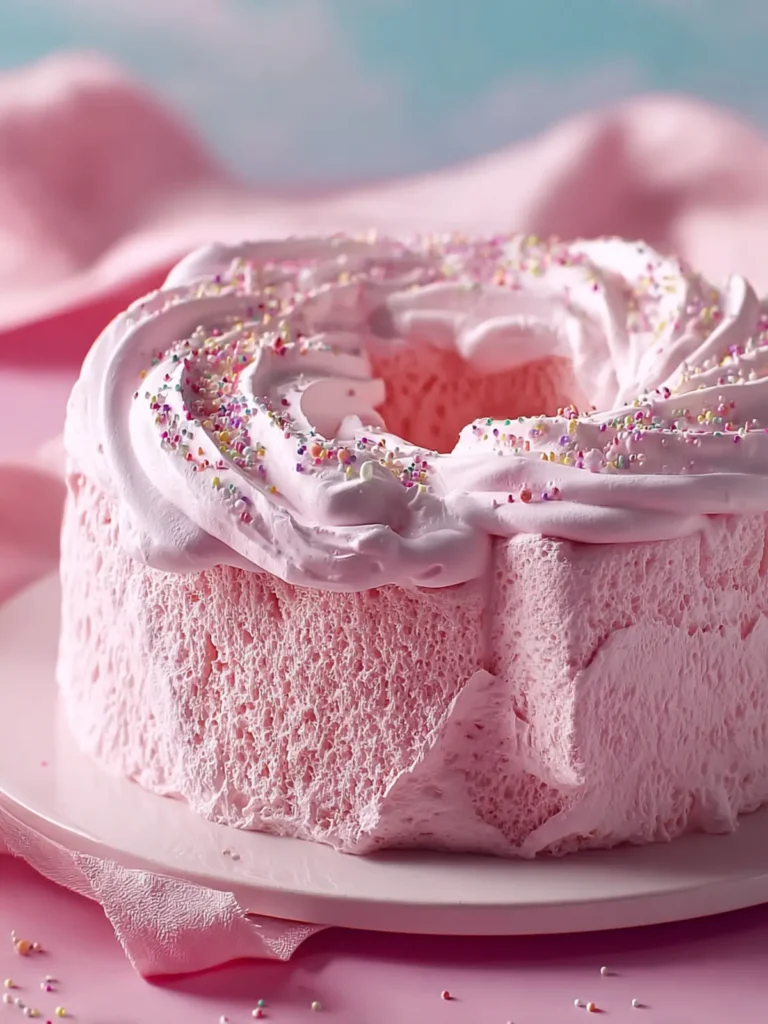 Soft Pink Angel Food Cake – 8 Irresistible Secrets for Cloud-Soft Texture First Image