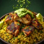 Ultimate Peruvian Chicken And Rice With Green Sauce First Image