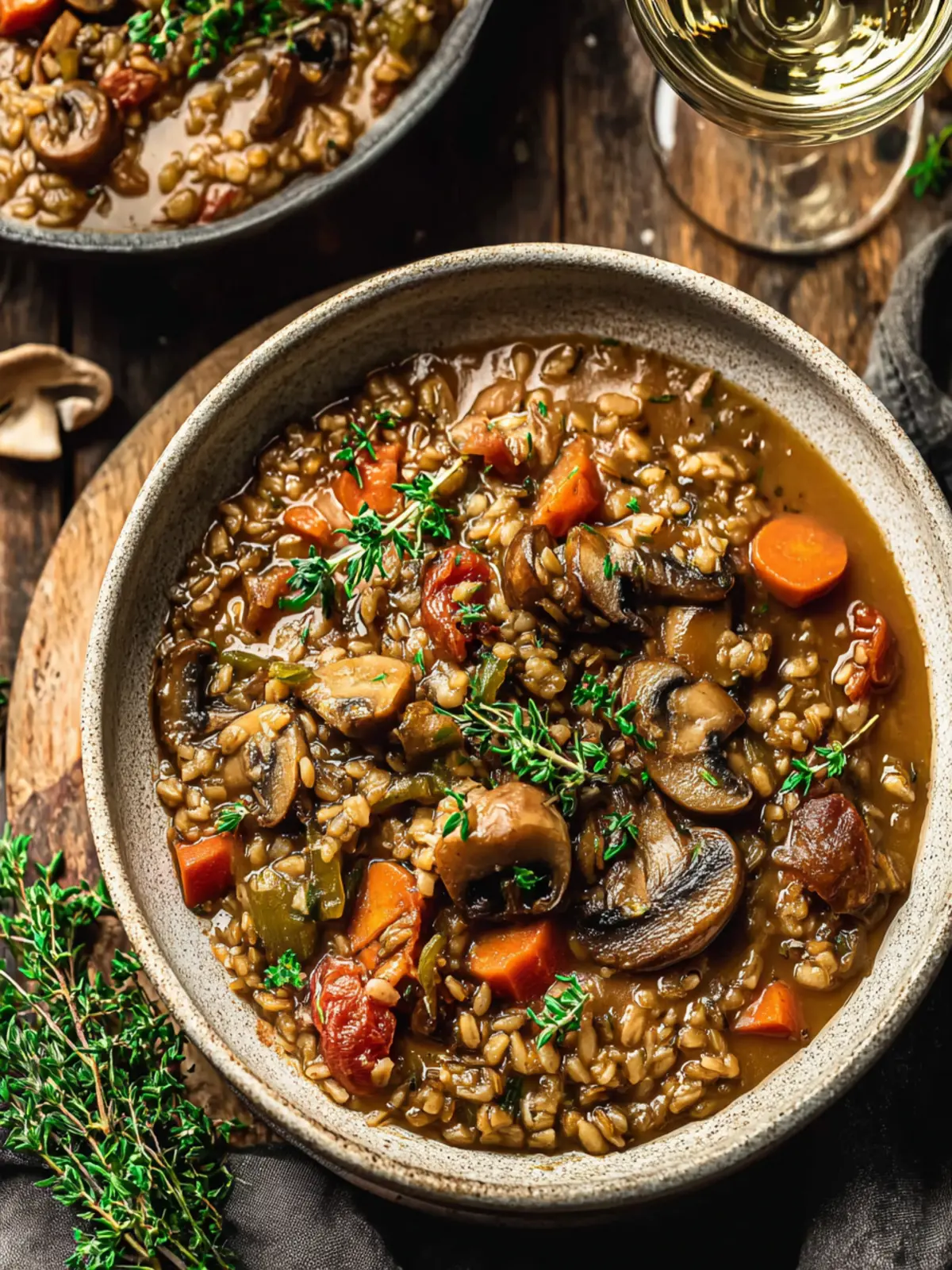 Comforting French Lentil Rice Mushroom Stew Recipe First Image