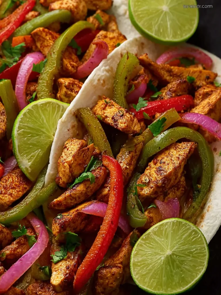 Honey Lime Baked Chicken Fajitas First Image