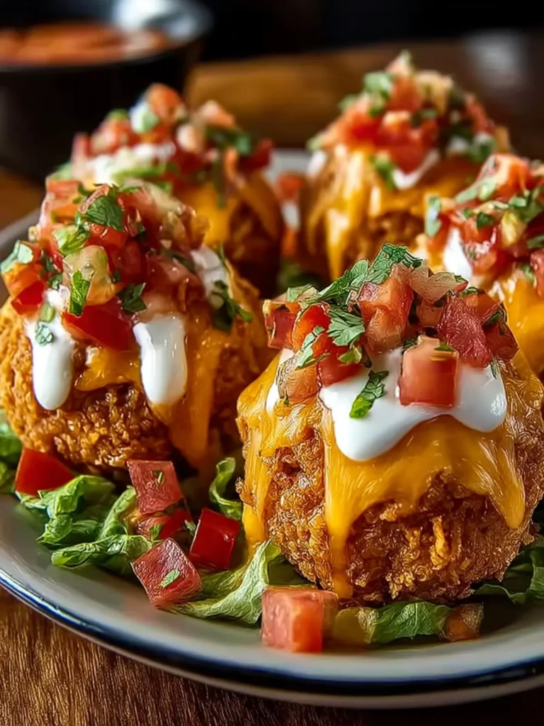 Cinco de Mayo Stuffed Cheese Taco Balls: Cheesy Delight First Image