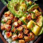 Pineapple Avocado Chicken Bowls: A Tropical Escape First Image