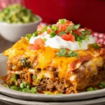 Beef and Bean Enchilada Casserole – Easy Layered Mexican Casserole Recipe First Image