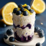 High-Protein Lemon Blueberry Overnight Oats First Image